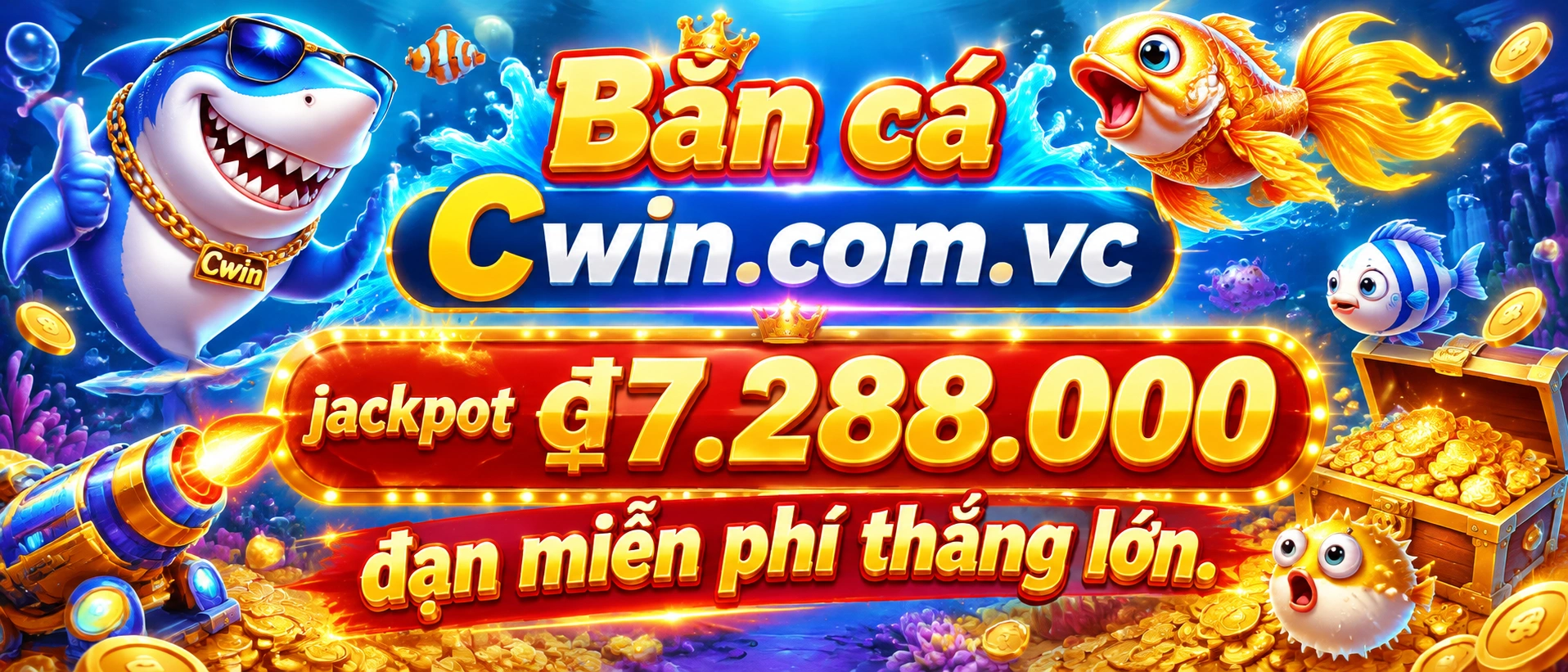 Bắn cá đại dương với giao diện game nổi bật trên CWIN